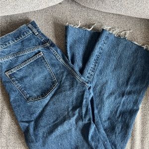 Zara High Rise Wide Leg Denim Jean